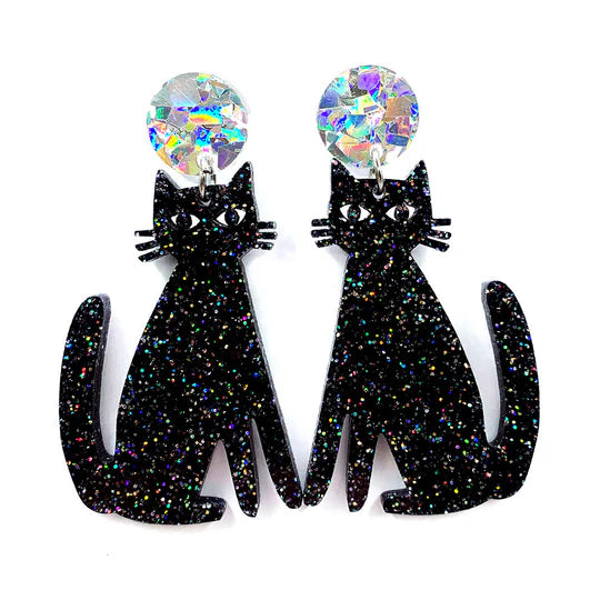 Blossom and Cat | Spooky Cats · Black + Glitzy Silver