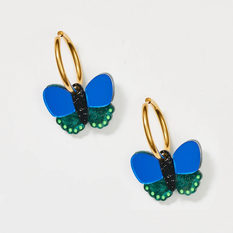 Martha Jean | Butterfly Earrings - Cobalt