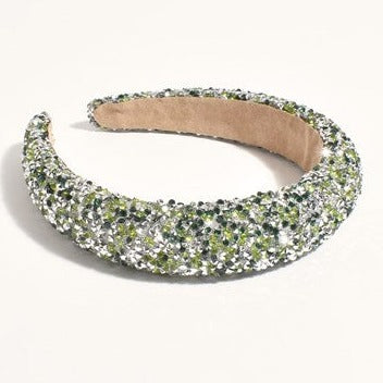 Adorne | Dressy Diamante Event Headband - Green