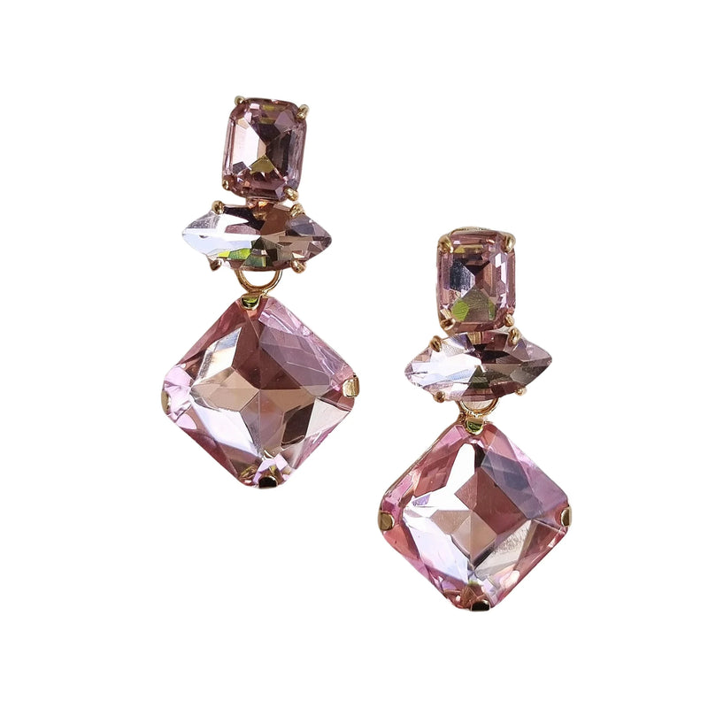 Zoda | Drop Earrings - Ellie Gem Pale pink