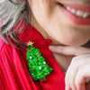 Erstwilder Brooch | Merry Kitschmas Topped With Tinsel Brooch