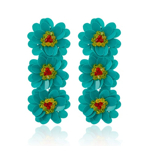 TID | Green flower statement dangles