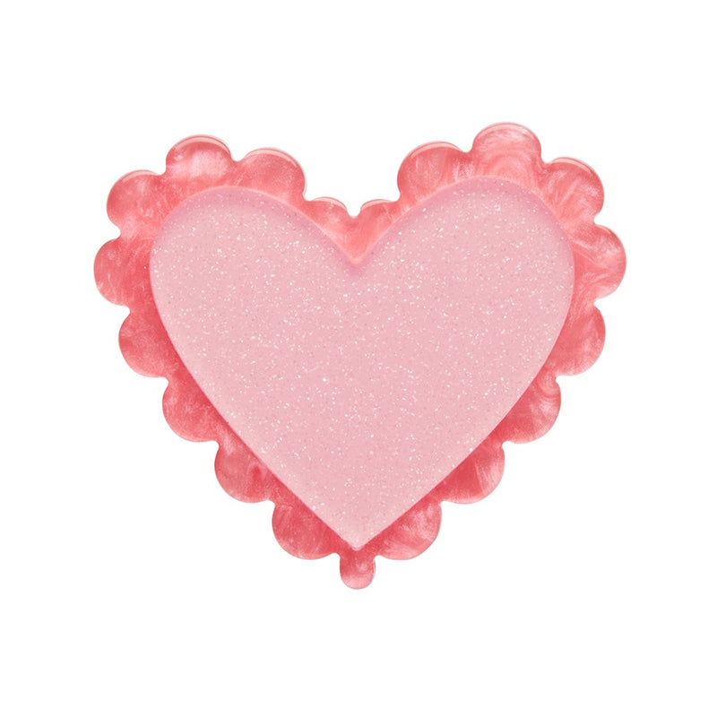 Erstwilder | Scalloped Heart Simplified Mini Brooch