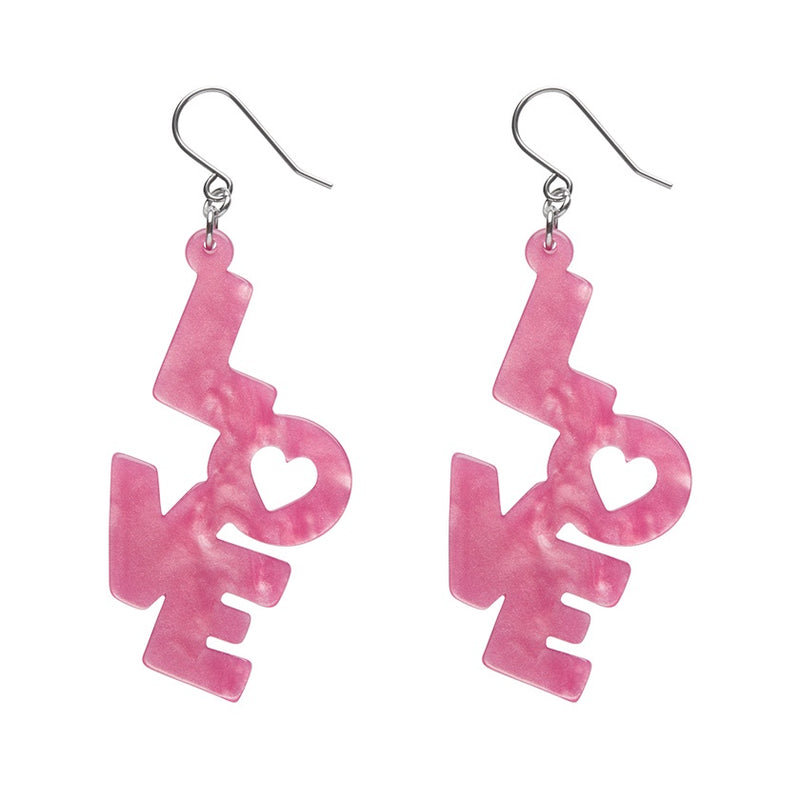 Erstwilder | LOVE Ripple Drop Earrings Pink