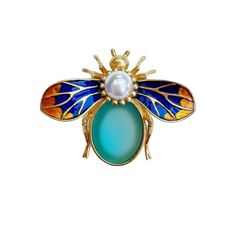 Zoda | Enamel Bee Brooch