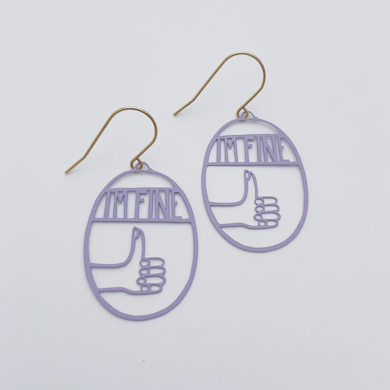 Denz | Midi I'm Fine earrings in Lilac