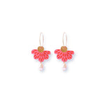 Concrete Jelly Fish | Petal & Pearl Hoop Pink & Orange