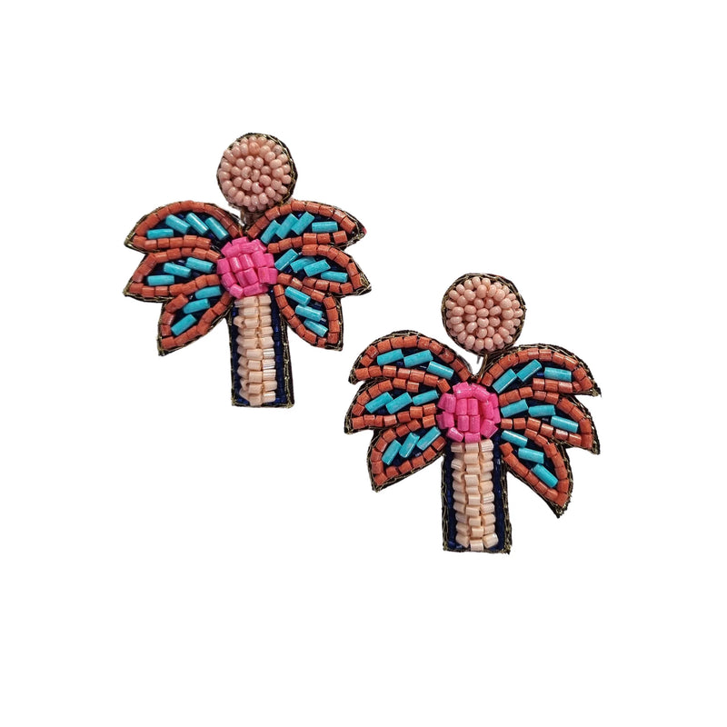 Zoda | Palm Raffia Beaded Earrings