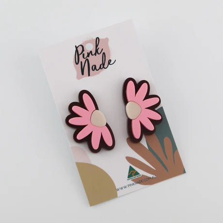 Pink Nade |**CLIP ON** 'Ella' Statement Studs