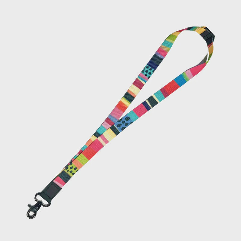 Ruby Olive |Rainbow Stripe Lanyard