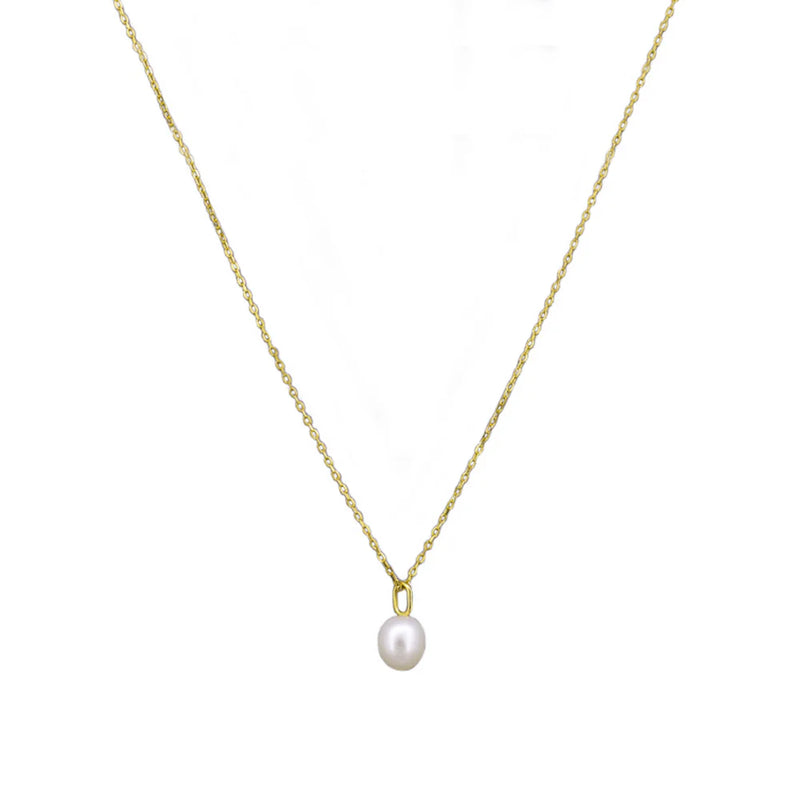 Jolie & Deen | Edith Pearl Necklace Sterling 925 - Gold