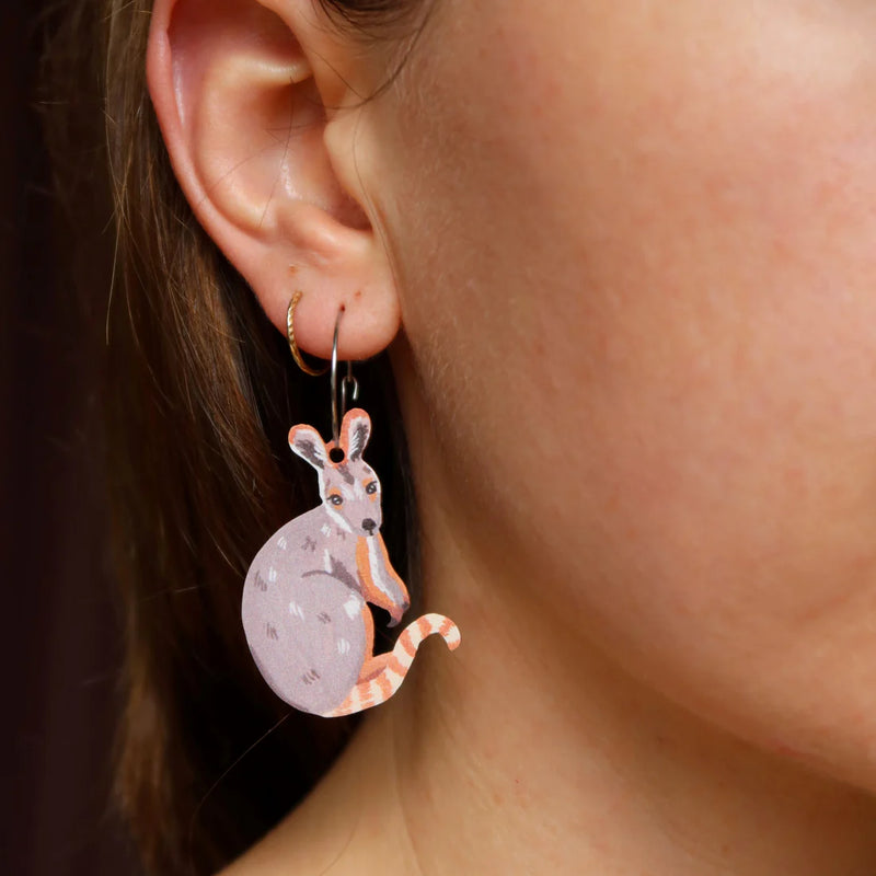 Pixie Nut | Wallaby Australian Animal Earrings