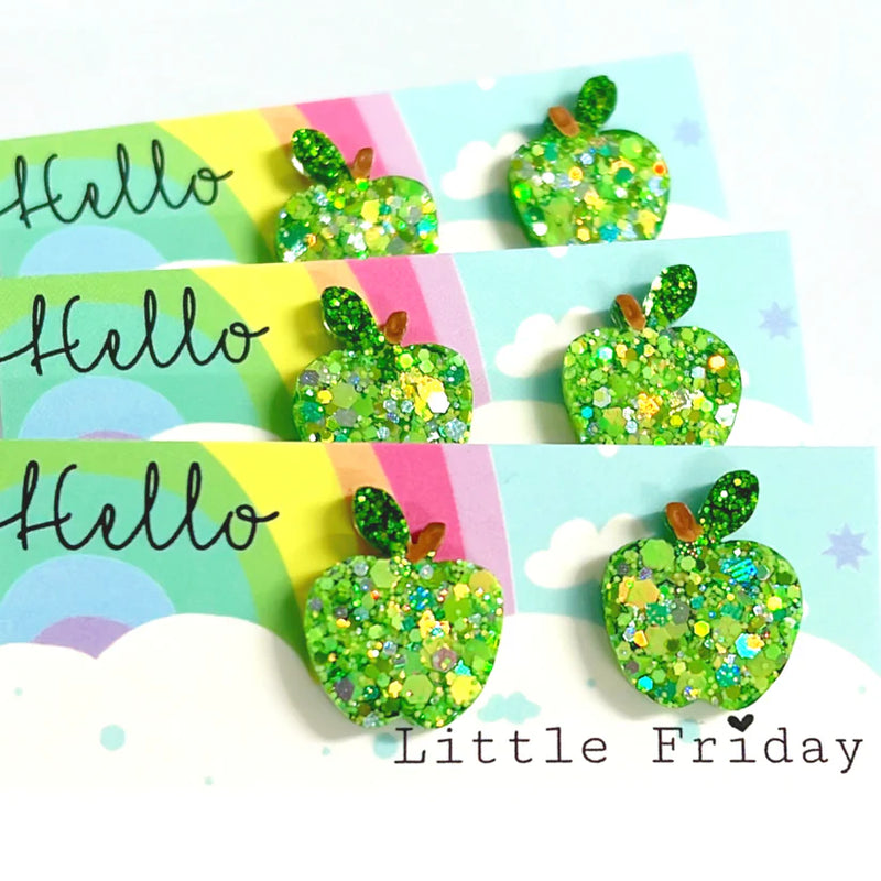 Hello Little Friday | An Apple A Day Stud - Green Granny Smith