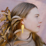 Pixie Nut | Gum Leaf Earrings - Gold