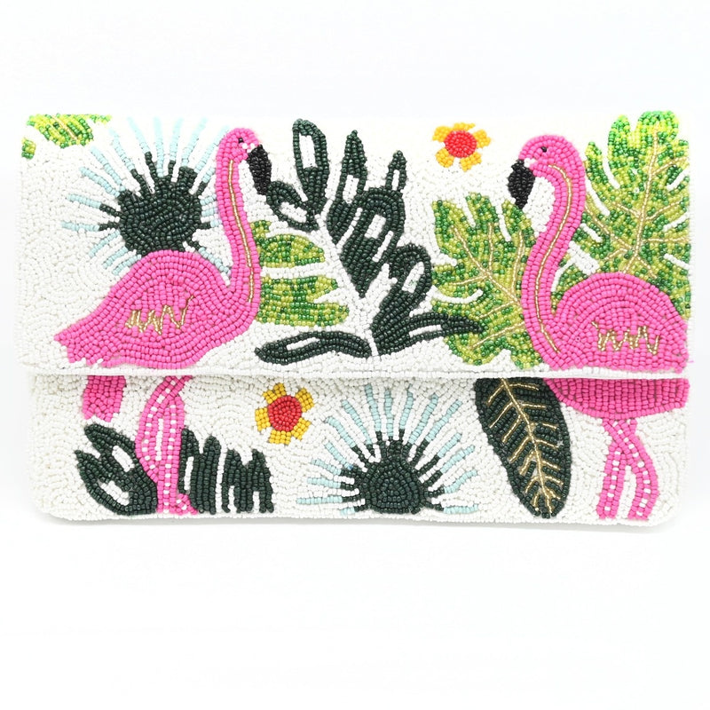 Anna Nova | Beaded Flamingo Clutch