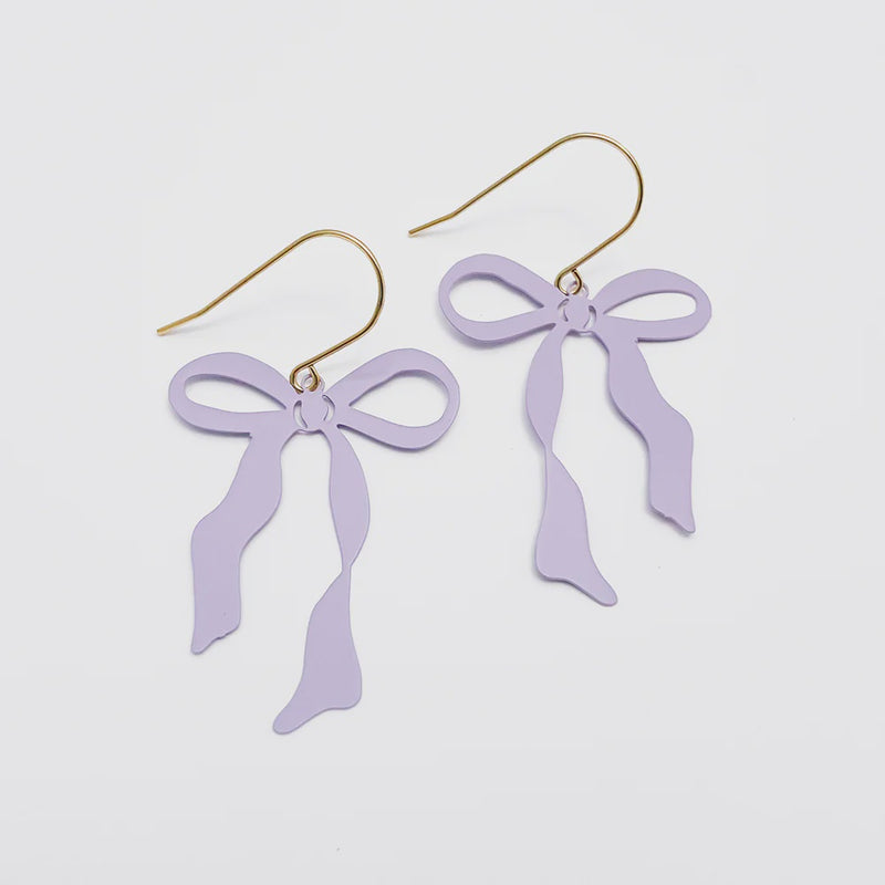 Denz | Midi Bow earrings in Delicate Lilac