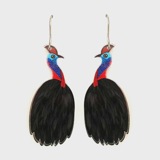 Cassowary Earrings