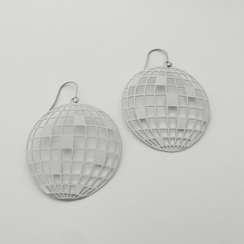 Denz | Disco Ball earrings in Silver