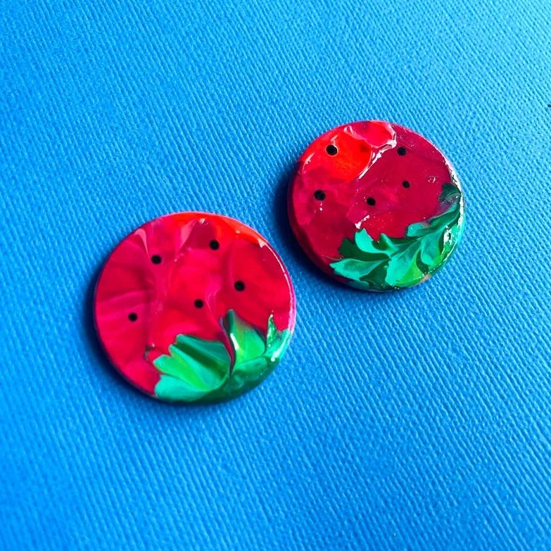 Betty Bright Lights | Watermelon Round Midi Studs