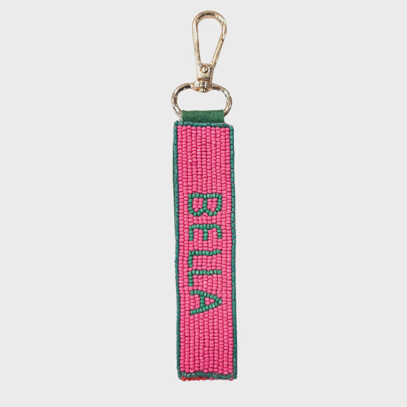 Zoda | Beaded Keychain Bella Red/Pink