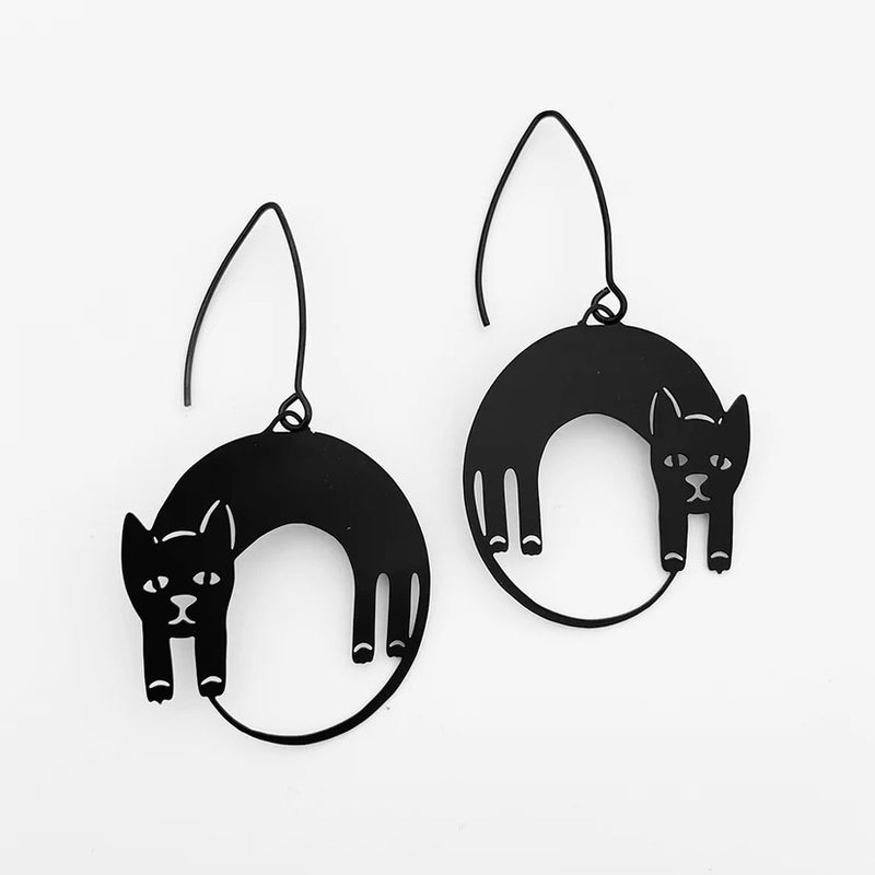 DENZ | Mini Lazy Cat Dangles in Black