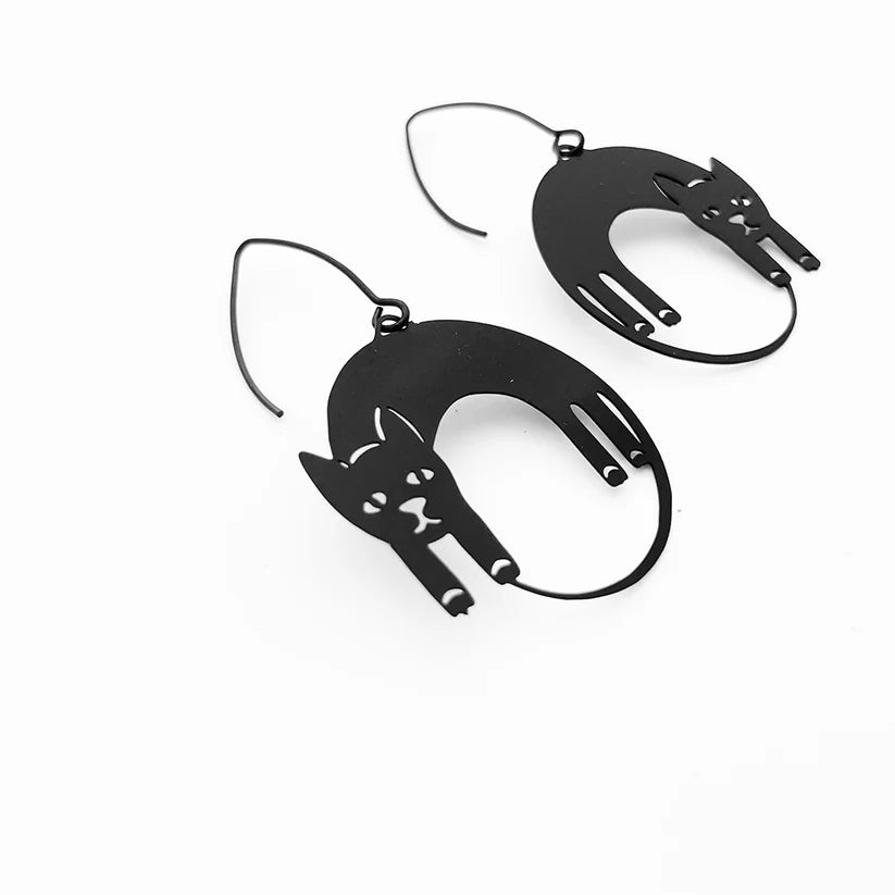 DENZ | Mini Lazy Cat Dangles in Black