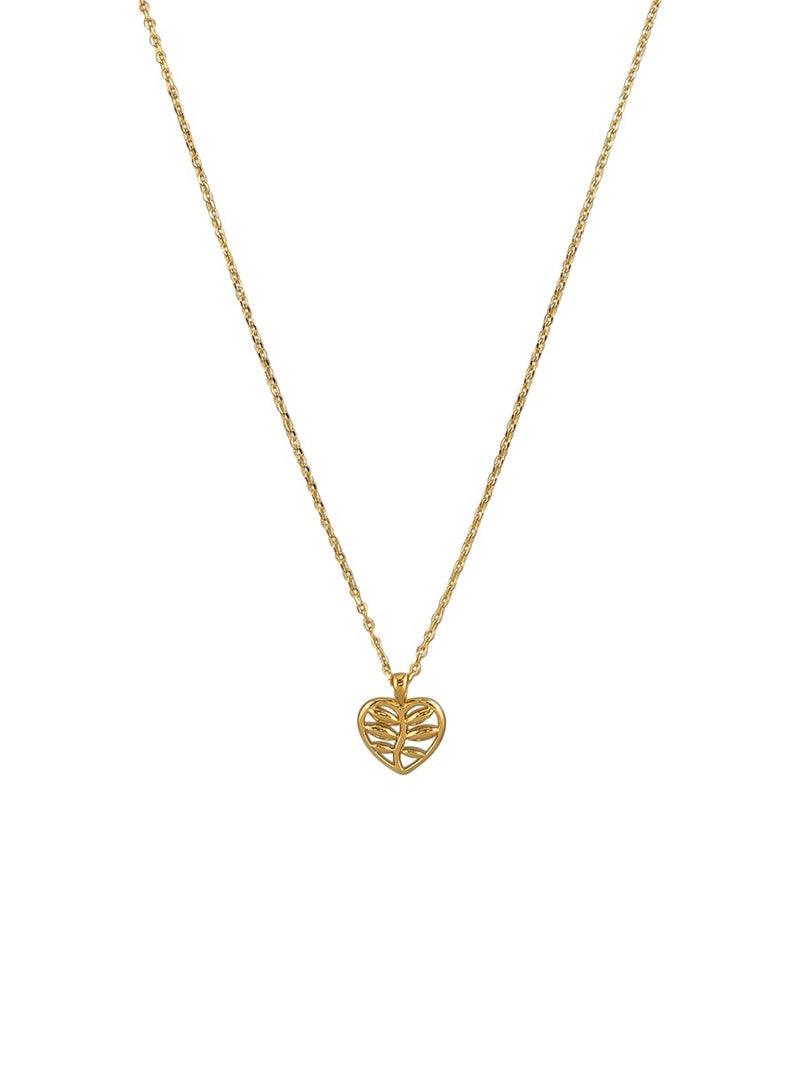 Tiger Tree | Heart Leaf Necklace - Gold