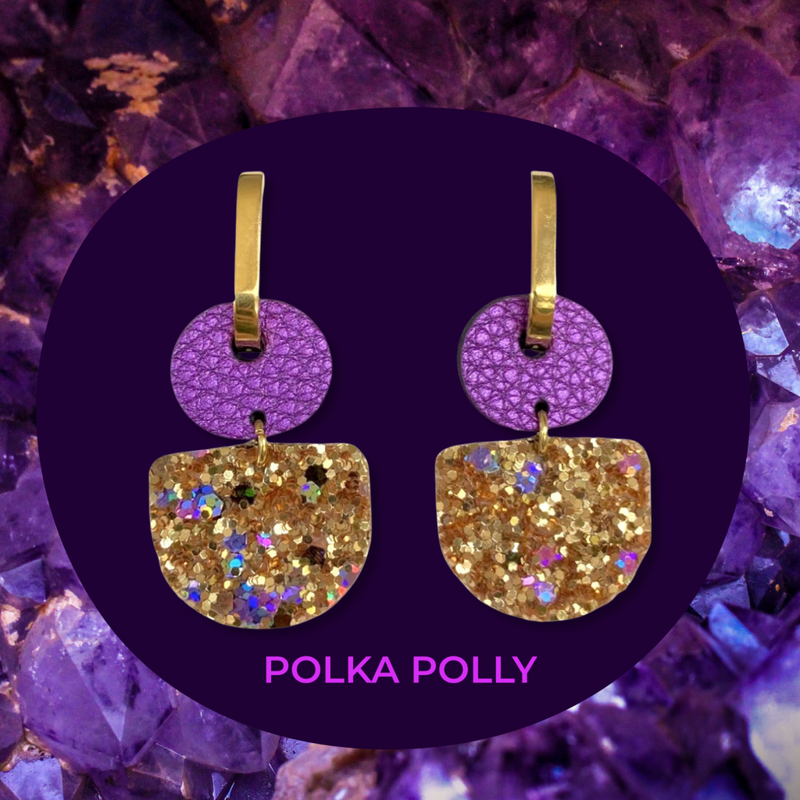 Polka Polly | Golden Treasures Dainty Hoops