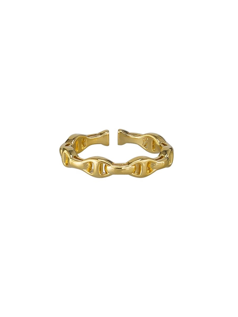 Tiger Tree | Gold Double Linked Ring