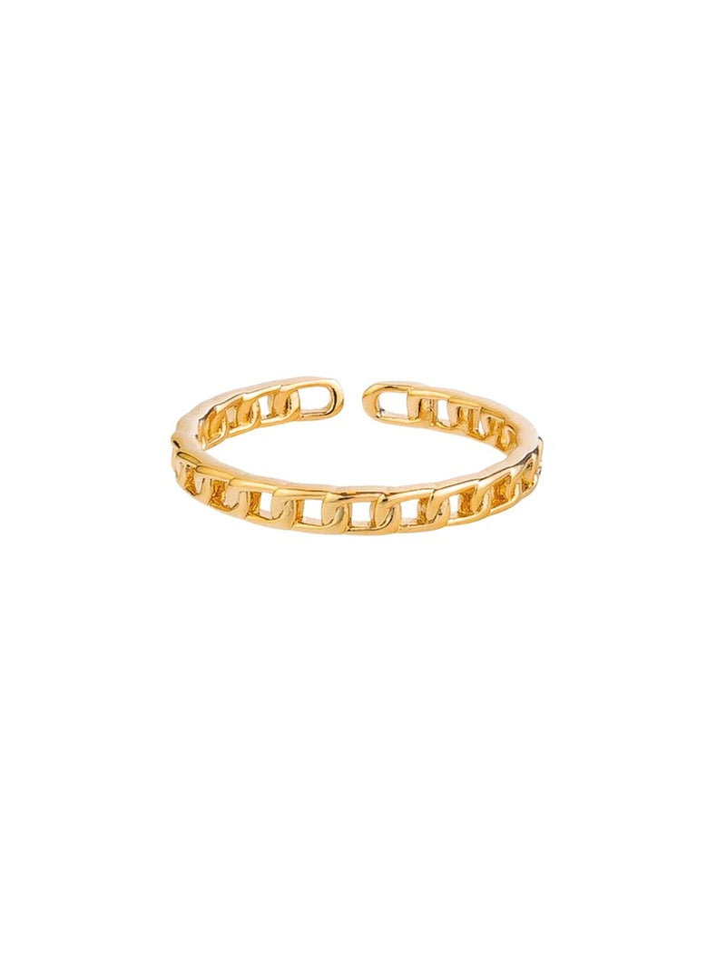 Tiger Tree | Gold Chain Band Ring