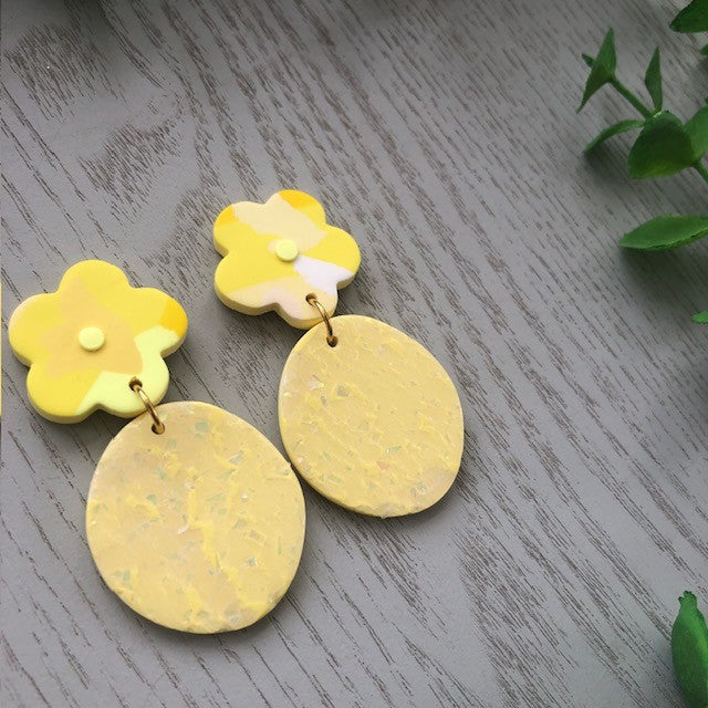 Paterson Lane |  Sunshine Collection - Double Drop - Yellow flower top drop