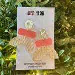 Little Red Head - Pearl White Peach Arches