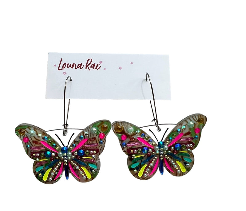 Louna Rae | Butterfly Earrings | Multi