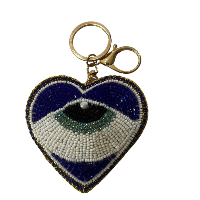 Zoda | Blue Eye Heart Keychain