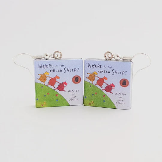 Cheeky Little Monkeys | Where is the Green Sheep book earrings