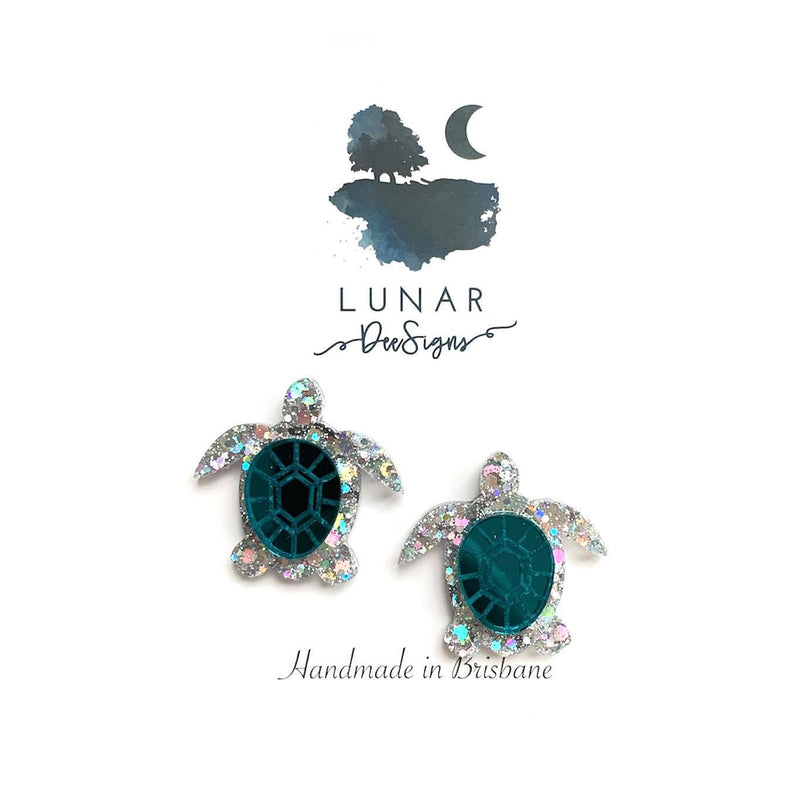 Lunar Dee | Glitter Studs | Trev the Turtle