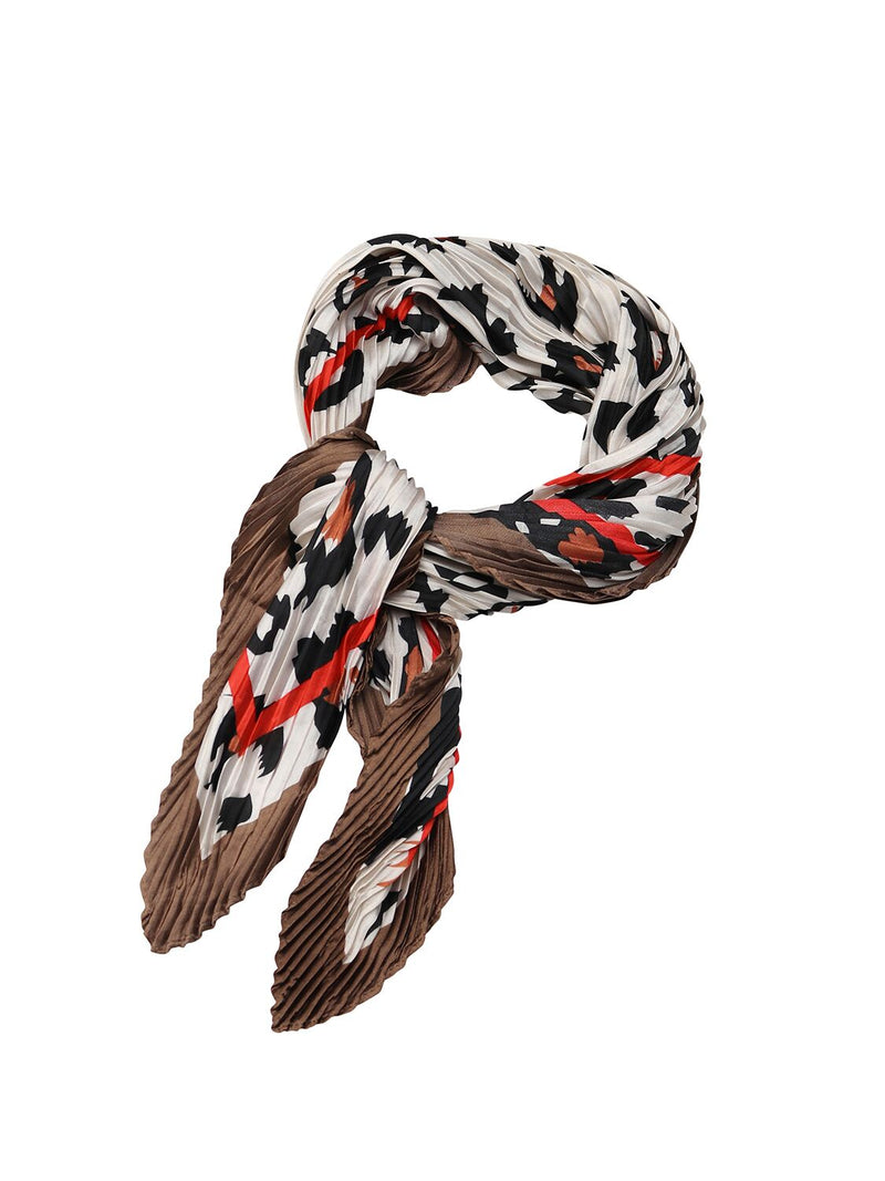 Tiger Tree Leopard Scarf | Red and Brown