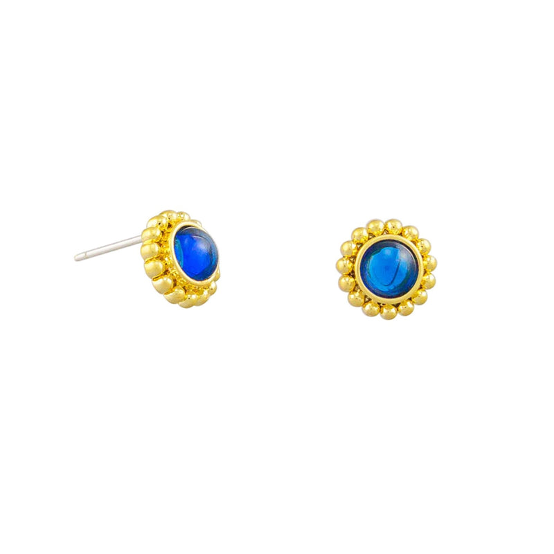 Tiger Tree | Gold and blue glass studs