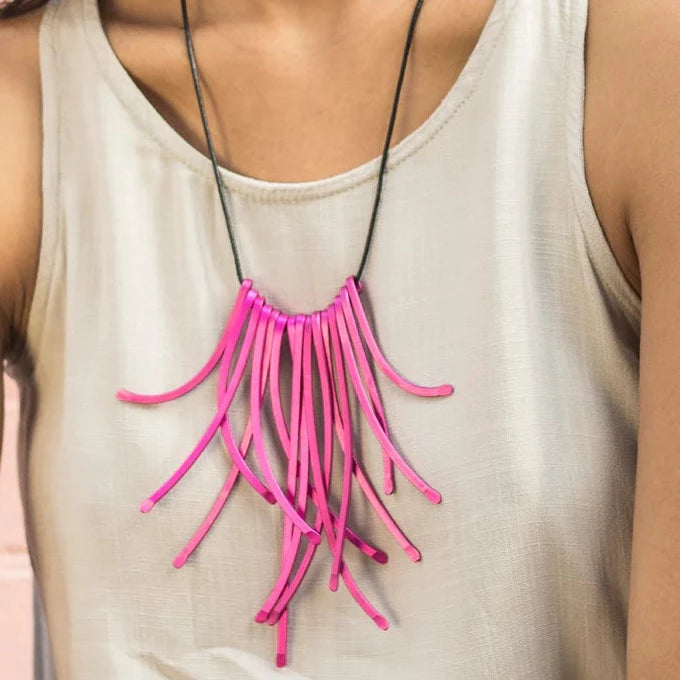 Melko | Straws Necklace - Pink