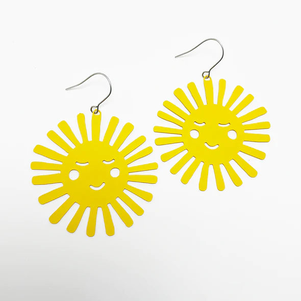 DENZ | Sunshine painted steel dangles - Yellow